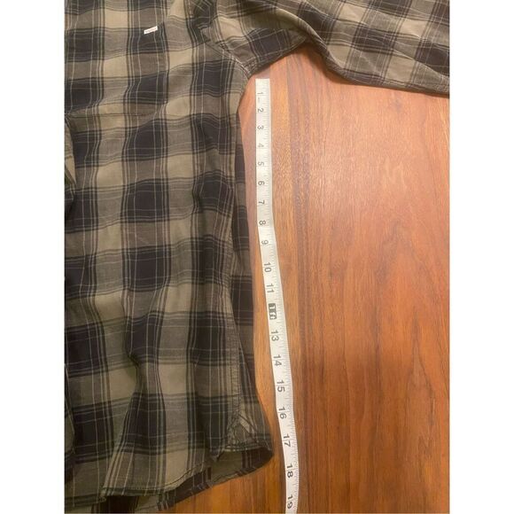 Jack & Jones Vintage Men’s Green Black Plaid Long Sleeve Button Down Shirt XL - Picture 3 of 9